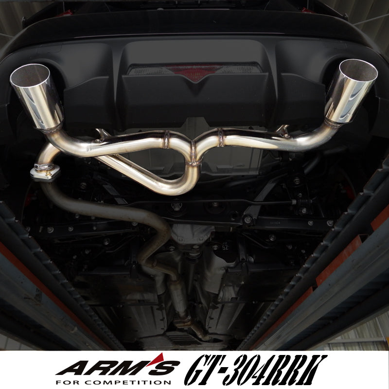 【競技専用品】86/ZN6 BRZ/ZC6 ロッソモデロ ARMS GT-304RRK 後期専用 左右出しリアマフラー